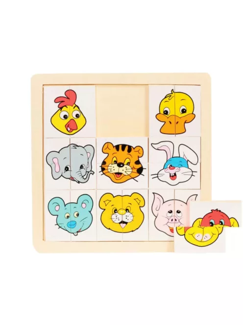 Fa Puzzle felező, párosító játék Csibés B