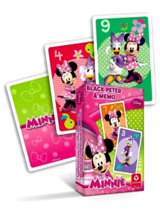 Minnie egér Fekete Péter és memória kártyajáték