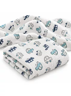   Mintás Cseh textil pelenka, textilpelenka sűrű szövésű, super soft, fehér 70x70 cm - Autós 1 DARAB