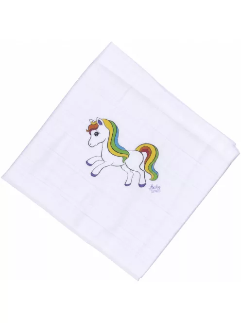 Mintás Cseh textil pelenka, textilpelenka sűrű szövésű fehér 70x70 cm - Póni 1 DARAB