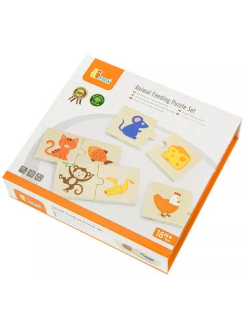 Készségfejlesztő Puzzle (Mit esznek az állatok?) B