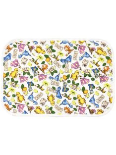   Mosható pelenkázó alátét dupla falú 40x60 cm - Színes dínók