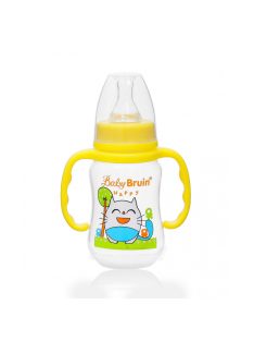 BabyBruin fogantyús cumisüveg 125ml sárga