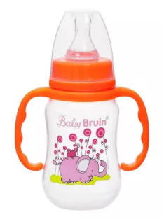   BabyBruin fogantyús cumisüveg karcsúsított 125 ml narancs