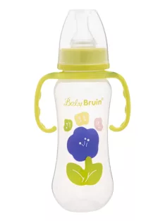BabyBruin fogantyús cumisüveg karcsúsított 240 ml zöld