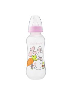BabyBruin polipropilén cumisüveg 240ml rózsaszín