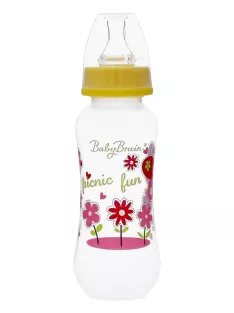 BabyBruin cumisüveg karcsúsított 240 ml sárga