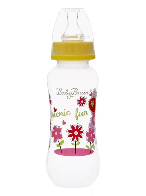 BabyBruin cumisüveg karcsúsított 240 ml sárga