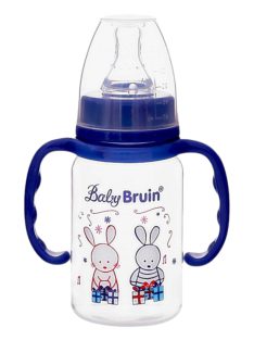 BabyBruin fogantyús cumisüveg 120 ml kék