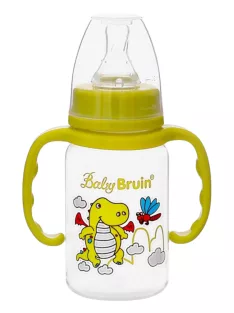 BabyBruin fogantyús cumisüveg 120 ml zöld