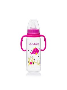 BabyBruin fogantyús cumisüveg 240ml pink