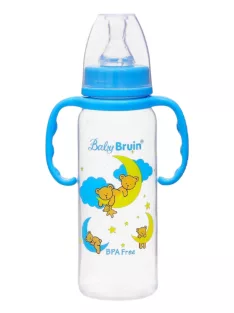 BabyBruin fogantyús cumisüveg 240ml kék