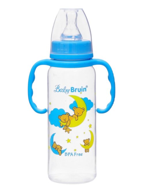 BabyBruin fogantyús cumisüveg 240ml kék