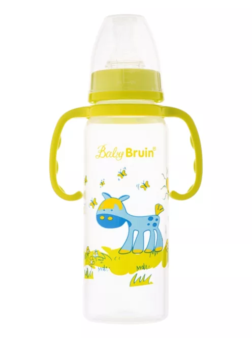 BabyBruin fogantyús cumisüveg 240ml zöld