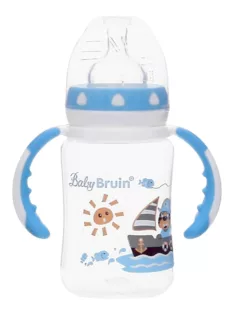 BabyBruin széles nyakú cumisüveg 240 ml kék