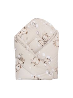 Pólyává alakítható takaró 78x78cm - Drapp zsíráfos