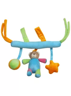 Plüss Macikás akasztó 23 cm - Színes