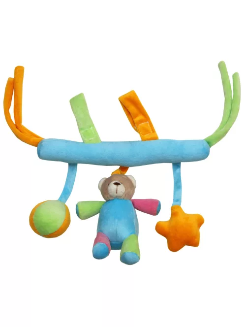 Plüss Macikás akasztó 23 cm - Színes
