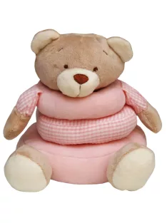 Gyűrűs maci 17 cm rózsaszín