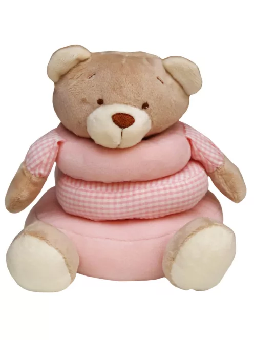 Gyűrűs maci 17 cm rózsaszín