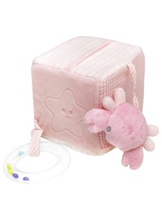    Plüss babajáték kocka, 3D-s tengeri állatokkal 10x10x10 cm - Rózsa