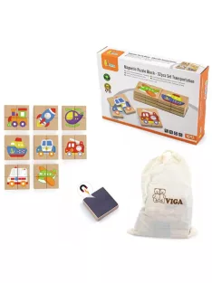 Mágneses fa puzzle - Járművek BX