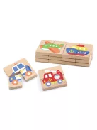 Mágneses fa puzzle - Járművek BX