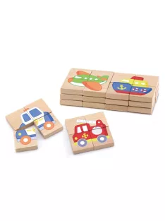 Mágneses fa puzzle - Járművek BX