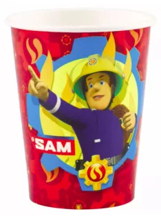 Sam a Tűzoltó Red papír pohár 8 DARABOS 250 ml Nr2