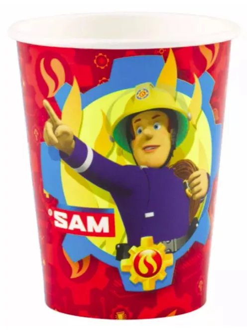 Sam a Tűzoltó papírpohár, party pohár 8 DARABOS, 250 ml Nr2