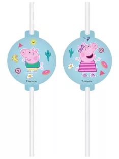 Peppa papír szívószál, 4 db-os szett FSC Nr1