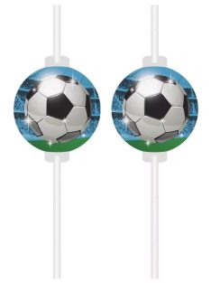 Focis Soccer Fans papír szívószál, 4 db-os szett FSC