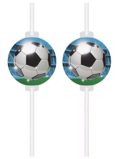 Focis Soccer Fans papír szívószál, 4 db-os szett FSC