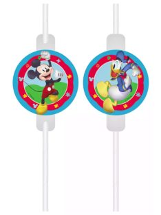  Disney Mickey Rock the House papír szívószál, 4 db-os szett FSC
