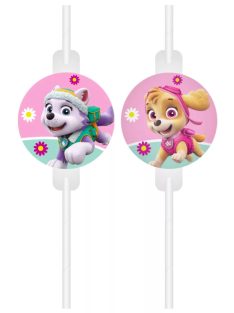   Mancs Őrjárat Skye and Everest papír szívószál, 4 db-os szett FSC