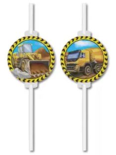 Építkezés Grabber papír szívószál, 4 db-os szett FSC