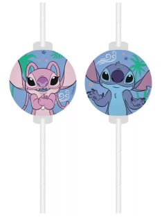   Disney Lilo és Stitch, A csillagkutya Angel papír szívószál, 4 db-os szett FSC