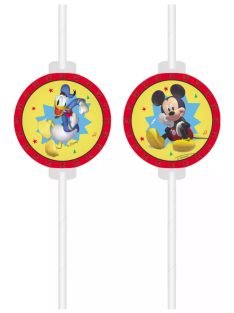   Disney Mickey Jump Into Fun papír szívószál, 4 db-os szett FSC