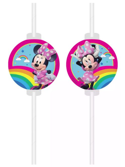 Disney Minnie Makes Me Smile papír szívószál, 4 db-os szett FSC