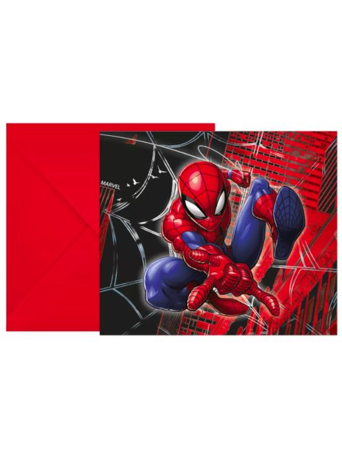 Pókember World of Webs party meghívó 6 db-os FSC