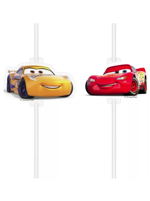 Disney Verdák Arena Race papír szívószál, 4 db-os szett FSC