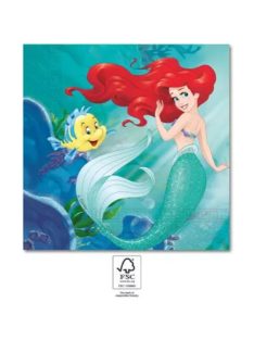   Ariel Curious, Disney Hercegnők szalvéta 20 DARABOS, 33x33 cm FSC