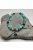 Ásványkarkötő - Achát, hegyikristály, hematit, kristály szívvel 13-20 cm