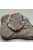 Ásványkarkötő - Cseresznyekvarc, édesvizi gyöngy, roppantott hegyikristály, kagyló 13-20 cm