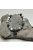 Ásványkarkötő - Howlit, larvikit, roppantott hegyikristály életfával 13-20 cm