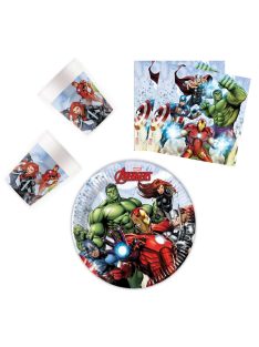   Avengers Infinity Stones, Bosszúállók party szett 36 darabos, 20 cm-es tányérral