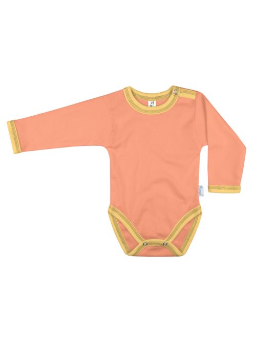 Kynga barack-sárga hosszú ujjú baba body 62, 68, 74, 80, 86, 92, 98 cm - KIFUTÓ SZÍN, UTOLSÓ DARABOK!