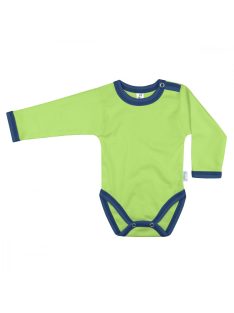   Kynga kivizöld-sötétkék hosszú ujjú baba body 62, 68, 74, 80, 86, 92, 98 cm