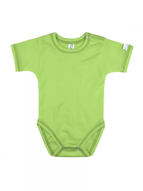Kynga kivizöld rövid ujjú baba body 74