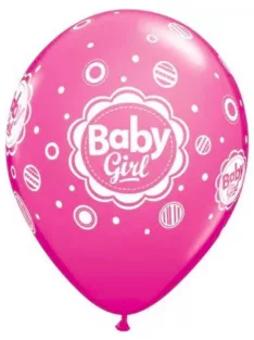 Baby Girl Pink Mix léggömb, lufi 6 DARABOS 28 cm Nr2